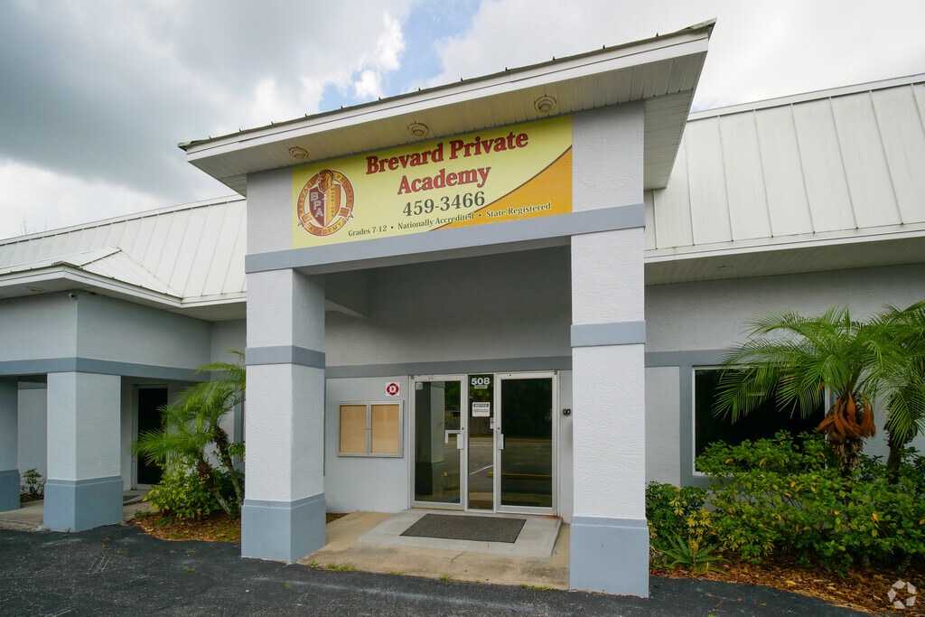 Brevard Private Academy has a colorful front sign.