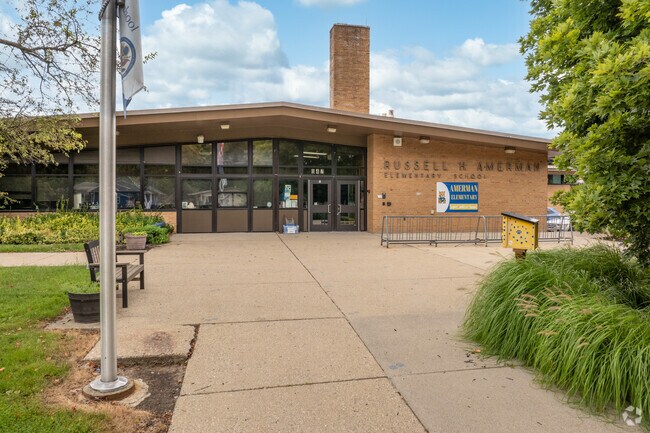 Amerman Elementary School's main entrance.