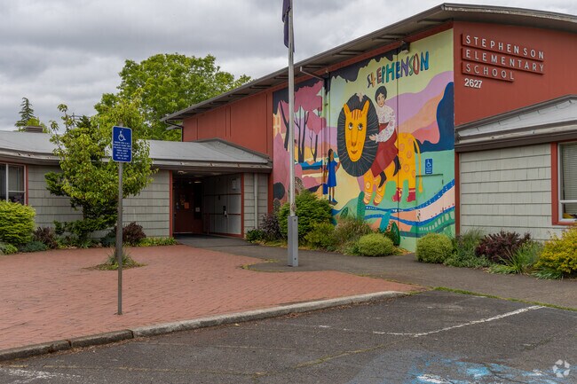 Stephenson Elementary School provides education in the neighborhood of Arnold Creek.