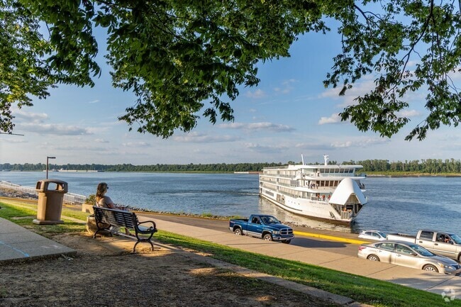 Locals love to come to the Riverfront park and take in the views of the Ohio River.