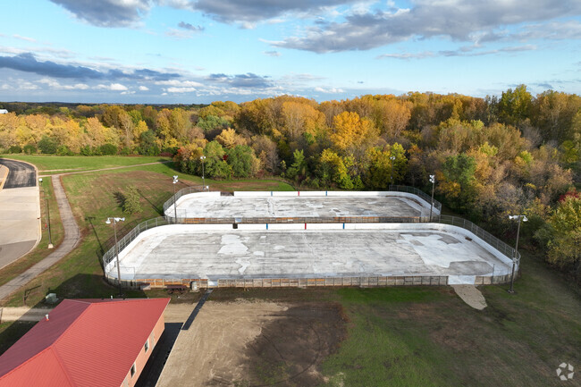 Levi P. Dodge Middle School offers two outdoor hockey rinks.