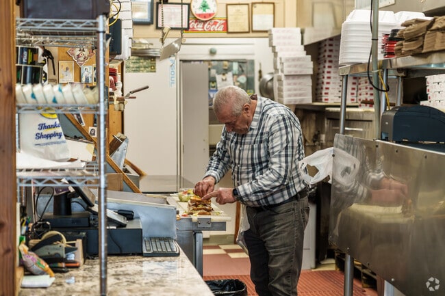 Grab lunch with friends at Mike's Pizza Shoppe in Westtown.