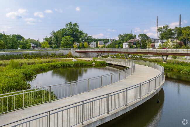Rodney Cook Sr. Park's lake in Vine City is a popular place for taking a stroll or pictures.