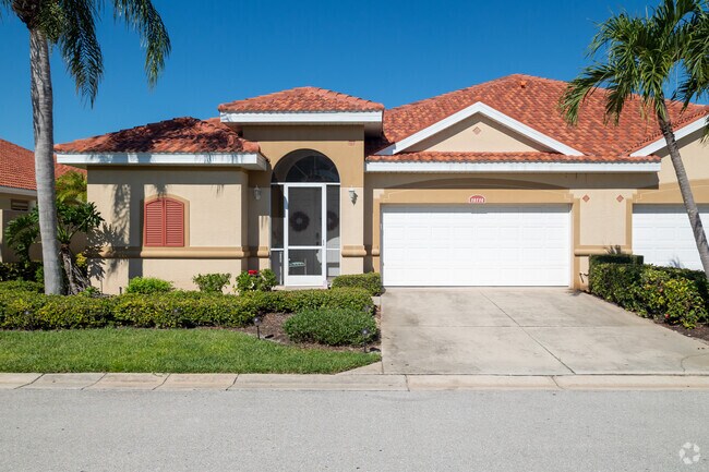 Attached villa townhomes in the Belltower Park community in the Daniel's Crossing neighborhood.