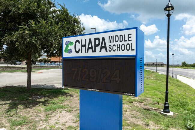 Students in 6th, 7th and 8th grade may attend Armando Chapa Middle School.