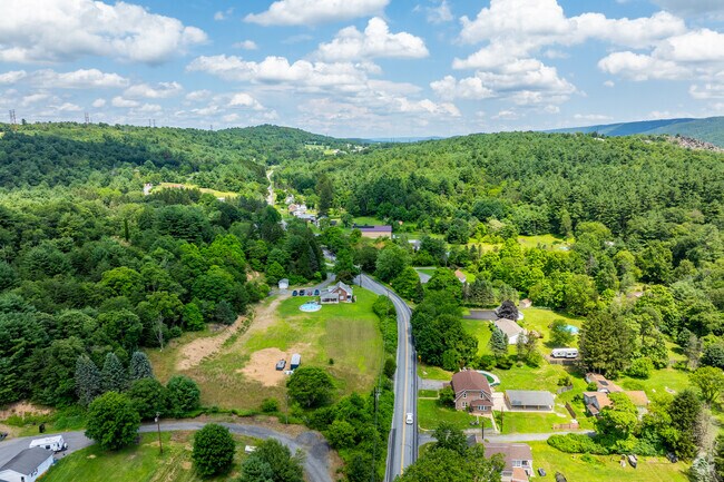 Rural roads wind through the foothills of the Pocono Mountains in Lower Towamensing.