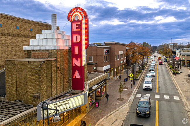 The Edina Theater is an iconic landmark in Edina.