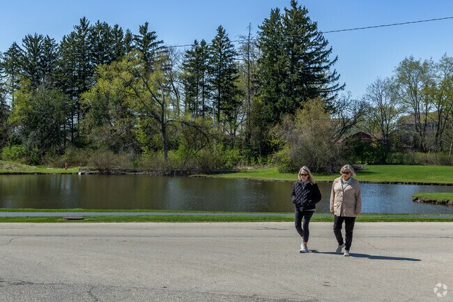Emericson Park is a hot spot for morning walks with friends in Woodstock.