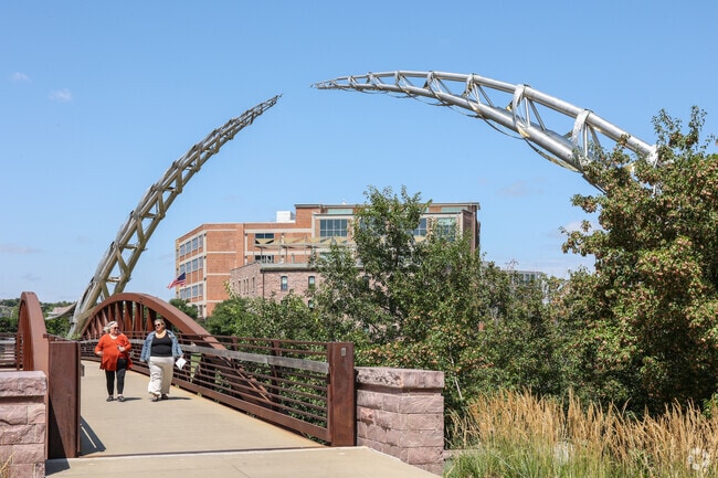 Walk the SculptureWalk in downtown Sioux Falls, less than ten minutes from Norton Tracts.