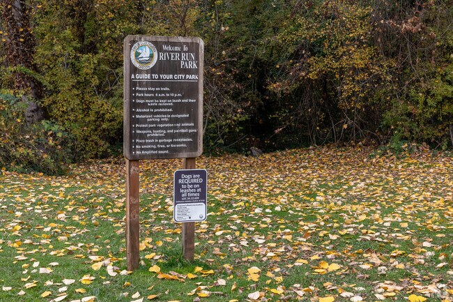 River Run Park is set at the end of a secluded cul-de-sac in the Westridge neighborhood.