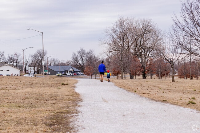 Residents enjoy walking the trails throughout Murphy Boulevard Park.