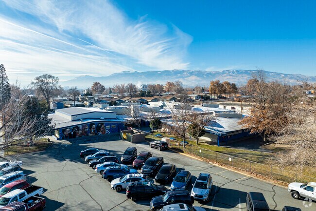 An aerial view of Libby C Booth Elementary School in Reno.