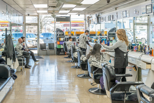 Stop by for a haircut at Manny's Barbershop in nearby North New Hyde Park.