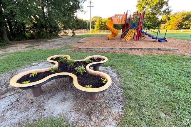 Hopkins Road Elementary School has a garden area.