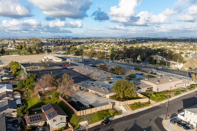 A view from above New Dawn High School in Clairemont.