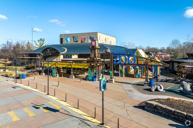 Kansas City Zoo near Noble and Gregory Ridge features 1,700 animals and interactive exhibits.