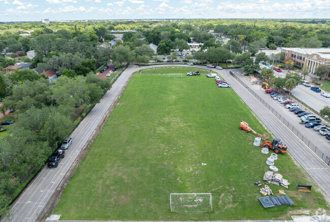 Howard Middle School has a full athletics field and PE area.