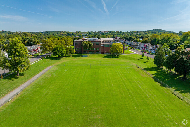 Brighton Academy has a large green space for students.