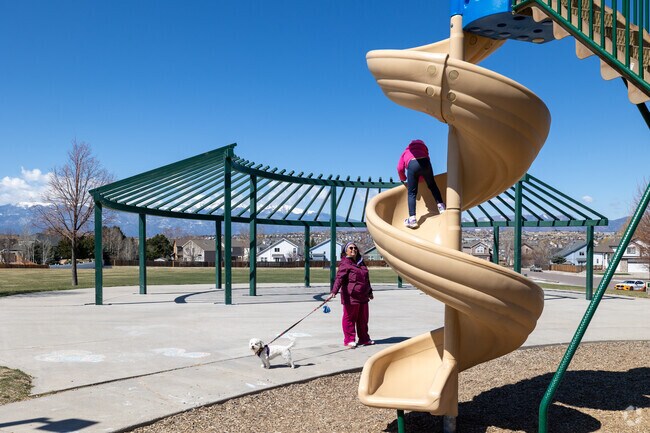 Kids will love the playground equipment at Laura Gilpin Park.
