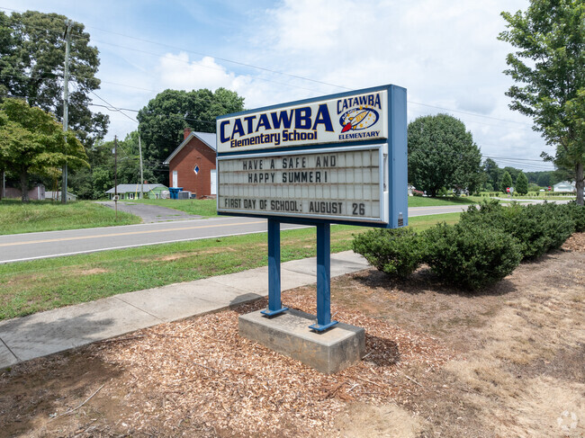 The sign at Catawba Elementary School keeps parents informed.