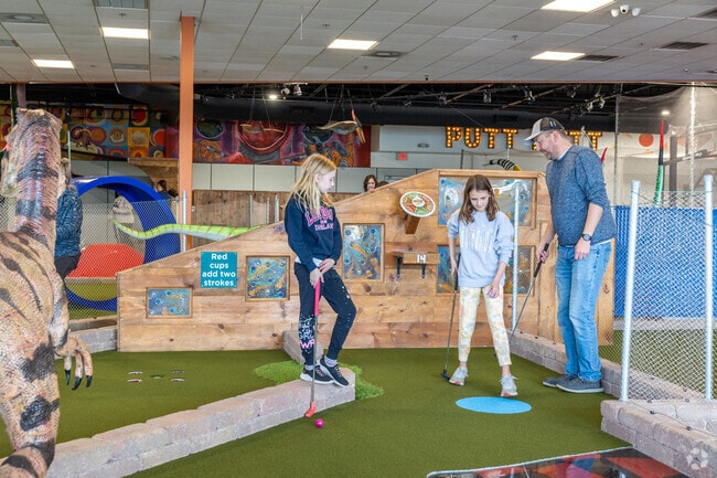 Spend time with family and friends at the unique Prehistoric Putt.