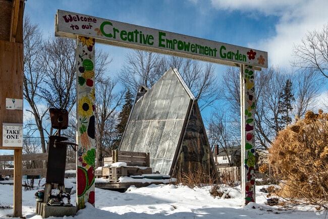 Creative Empowerment Garden, in Jefferson Chalmers, has a solar movie theater and greenhouse
