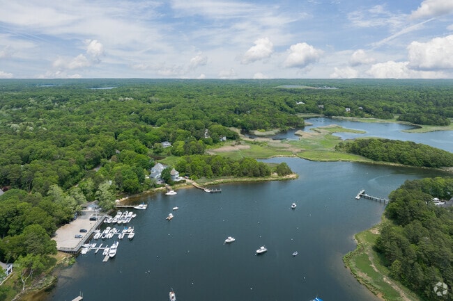 Boating on the serene waters of Prince Cove is an ideal way to spend a summer day in Marstons Mills.