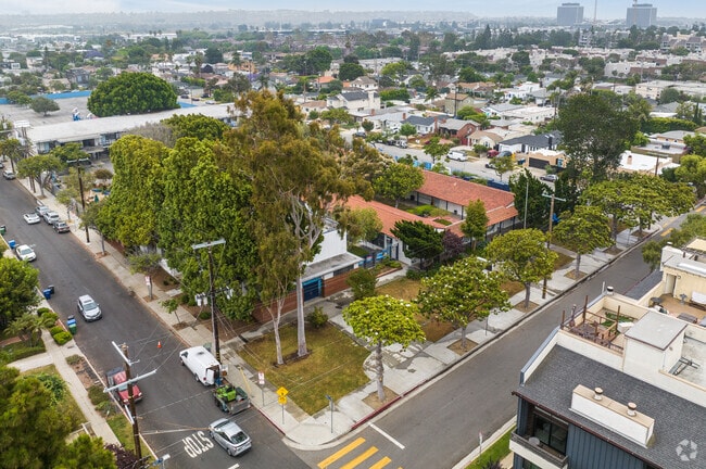 View of Short Avenue Elementary School in Los Angeles, CA from above.