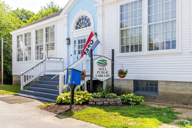 The Hill Public Library is popular community asset in the neighborhood of Hill, NH.