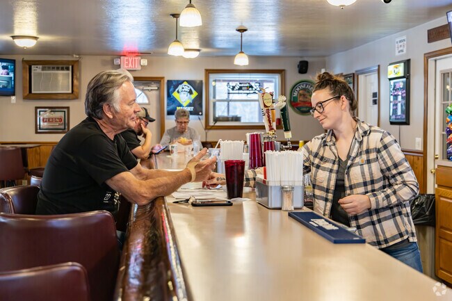 Residents of Smith Township visit the near by Bavington Road House for cold drinks.