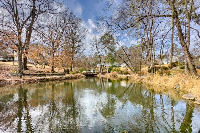 The pond at Loring Heights Park sits at the center of Loring Heights, Atlanta.