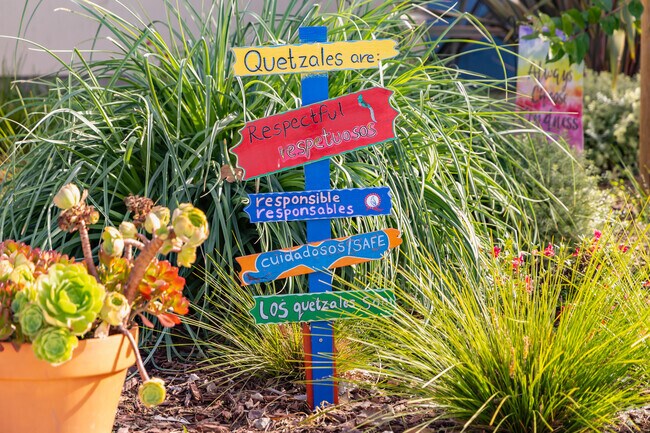 Gabriela Mistral Elementary School offers a community garden for students to enjoy.
