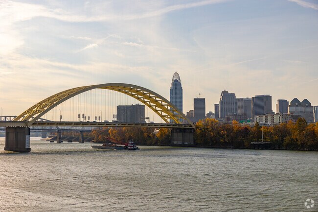 Locals from Outer Campbell can catch sunset views of downtown Cincinnati.