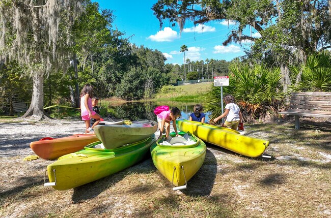 At Shingle Creek even the kiddos can get in to Kayaking the Kissimmee area and creek.