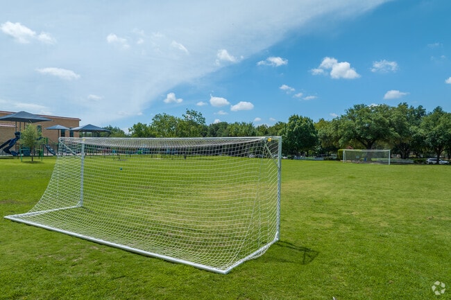 Large Soccer field for students at University Park Elementary in Dallas, TX.