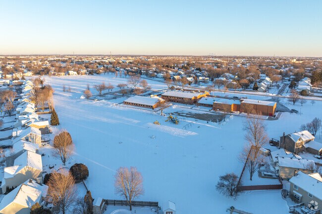 McCarty Elementary School offers a sprawling campus when viewed from above.