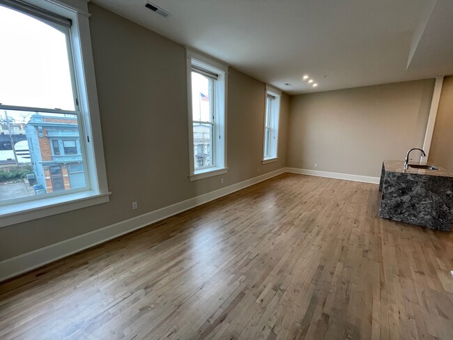 Living area facing north