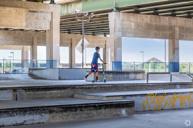 There is a small skatepark under Kellogg Road in South Central for kids and adults alike.