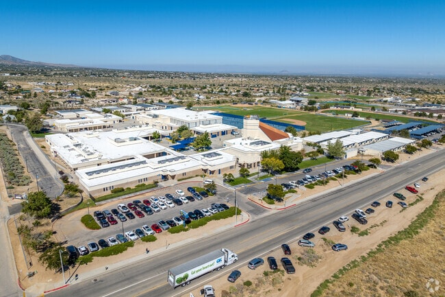 Serrano High School offers a sprawling campus when viewed from above.