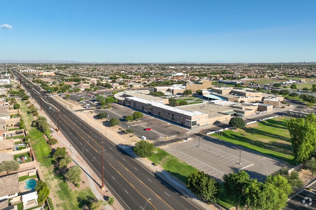 Queen Creek High School is located on Ocotillo Road in Queen Creek.