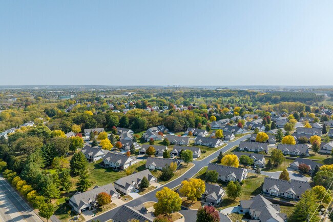 An aerial overview of the Golfview neighborhood.