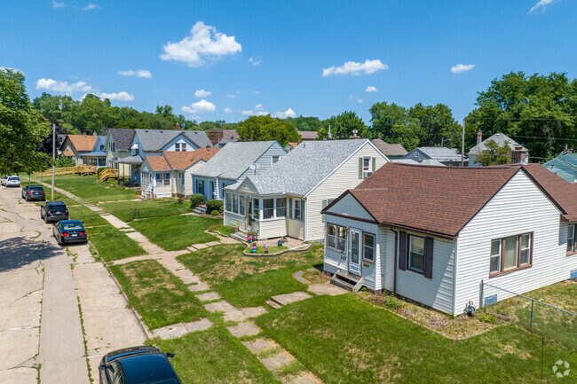 West End features a mix of modest houses interspersed with larger options throughout.