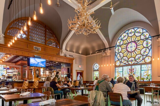 Stonebridge is near A 123-year-old repurposed church home to Salt Springs Brewery.