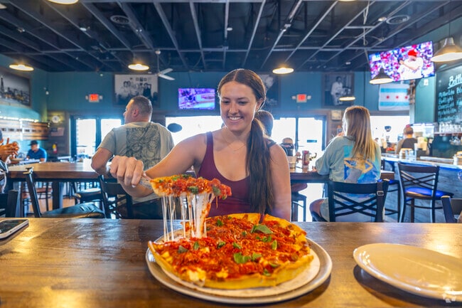 Chandler Heights Citrus residents love gathering at Vero Chicago Pizza for a lively evening of stuffed pizzas paired with a craft beer from its extensive bar selection.