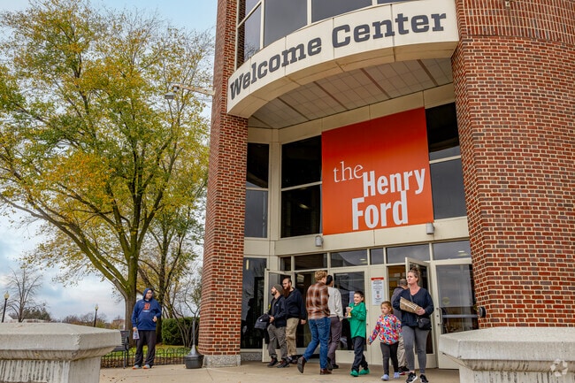 The Henry Ford Museum highlights Dearborn as the birthplace of Henry Ford and automotive-mecca.