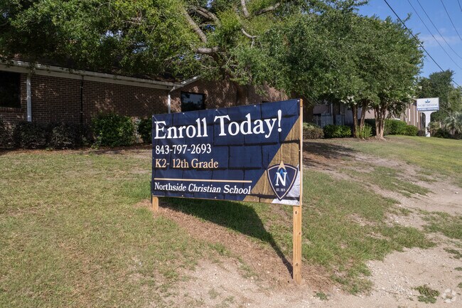 Northside Christian School has a large campus with a soccer field.
