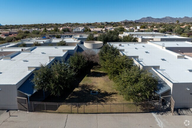 Students can enjoy a beautiful campus with trees and open spaces at Painted Sky Elementary