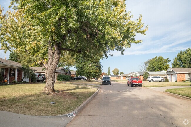Tree-lined streets add suburban charm to The Village.