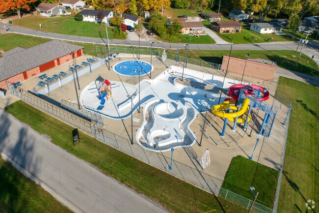 The water park at Ellis Park in Danville attracts residents of all ages in warmer months.