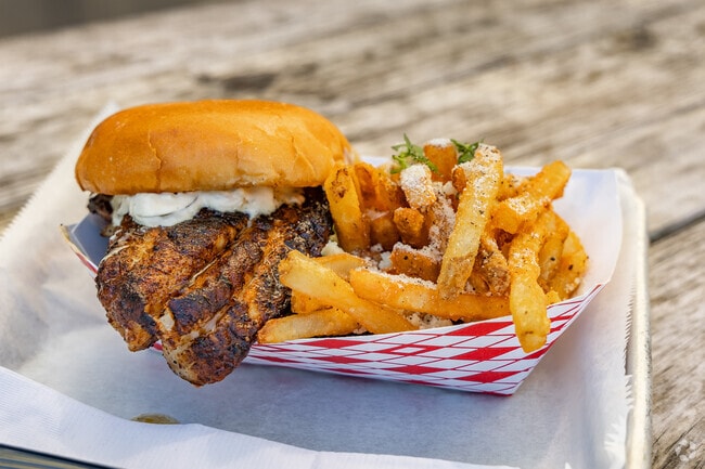 The Best grouper sandwich in the bay area is at Big Ray's Fish Camp in Interbay.